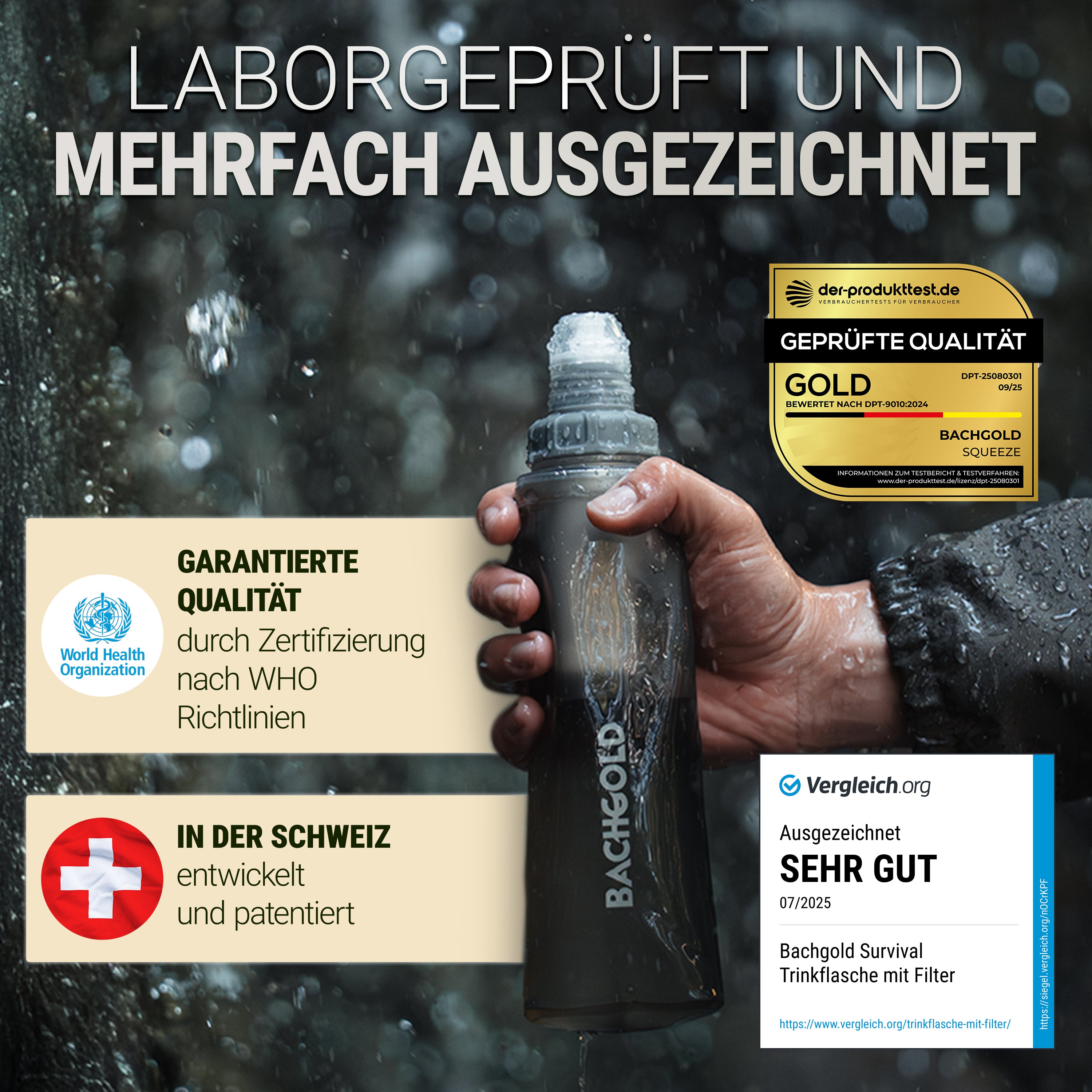 Bachgold® Squeeze Wasserfilter Outdoor