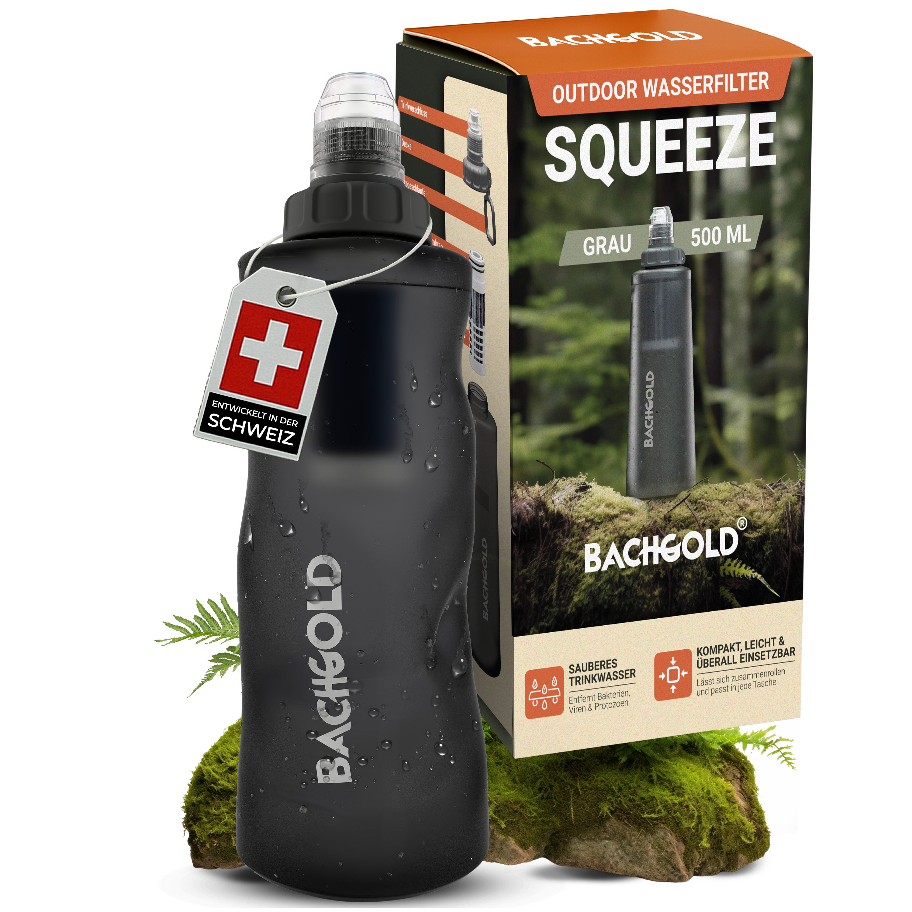 Bachgold® Squeeze Wasserfilter Outdoor