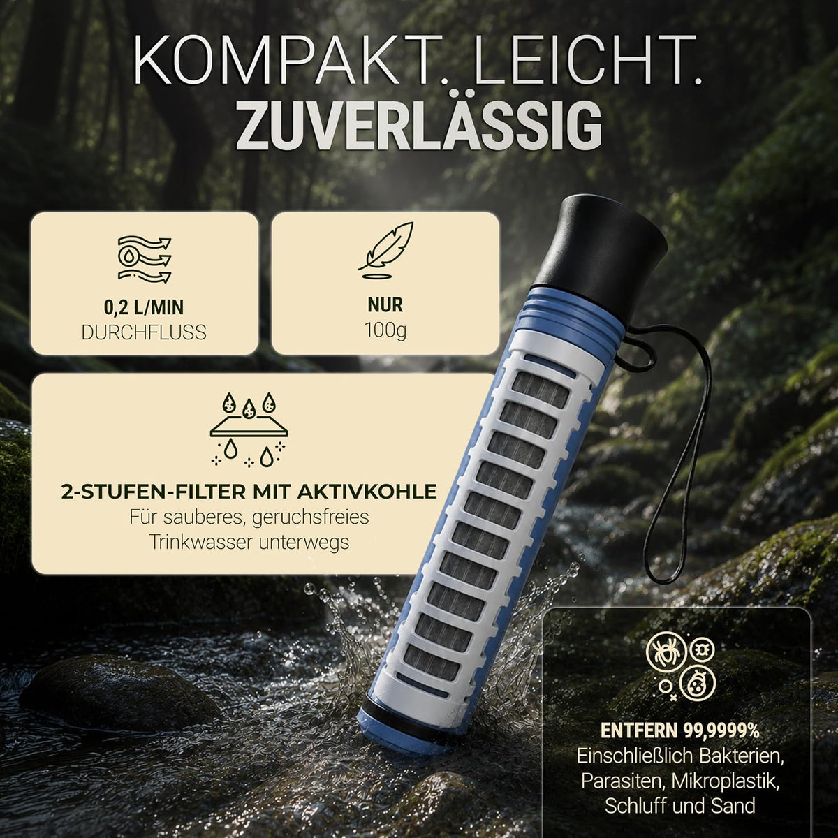 Bachgold Straw Water Filter Outdoor